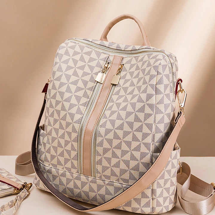 2pcs Backpack And Handbag Set, For Women, Waterproof Double Shoulder Crossbody Bag, Women's Travel Send Co