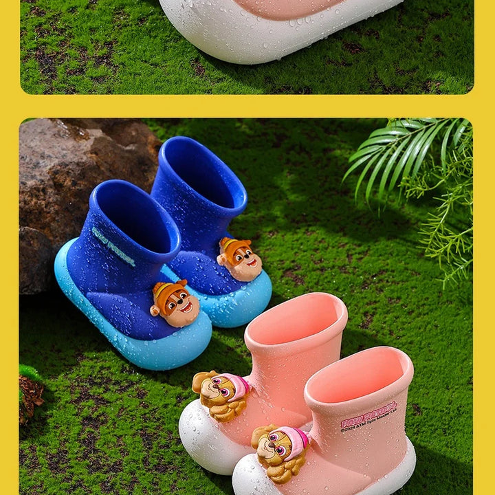 Paw Patrol Kids' Rain Boots For Boys Girls Toddler Lightweight Anti Slip Baby Water Shoes Kindergarten Cute Waterproof Footwear