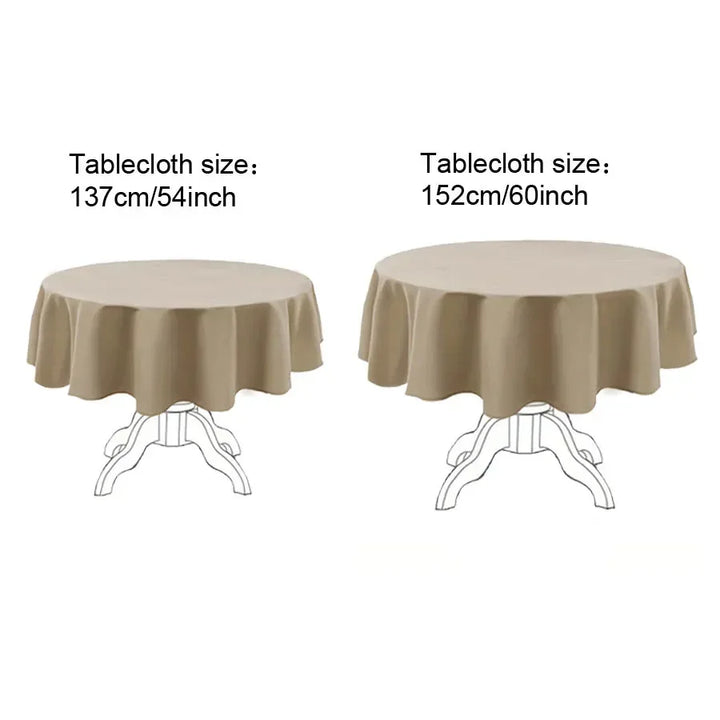 1pc Closed Edge Round  Desktop PVC Transparent Tablecloth Waterproof and Oil Proof Table Cloth  Coffee Table Table Cloth