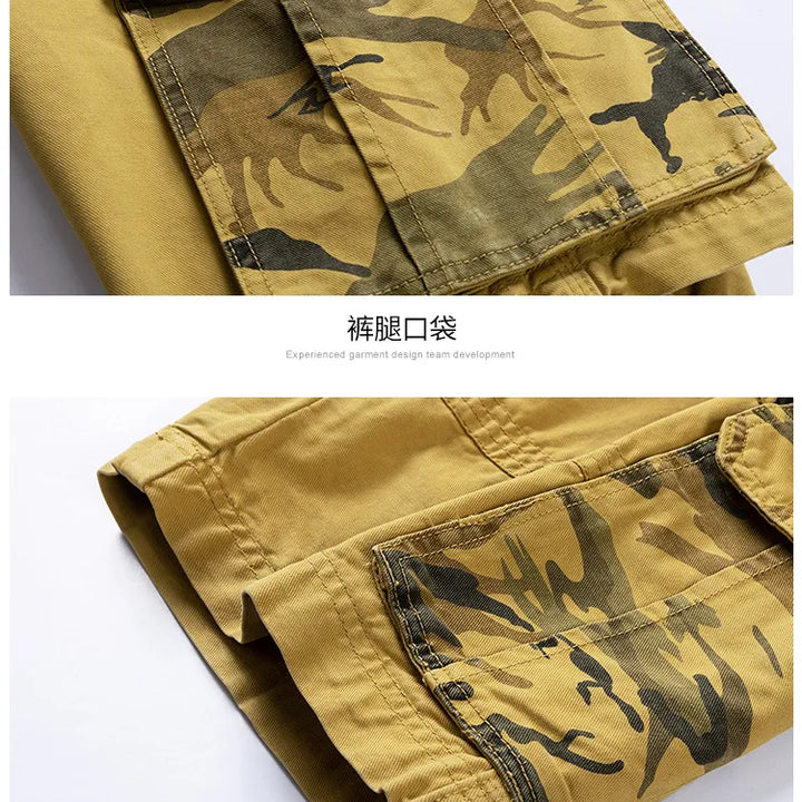 Summer Fashion Tooling Shorts for Men Casual Loose Cargo Shorts Outdoor Sport Pants Men Versatile Straight Cotton Short Trousers
