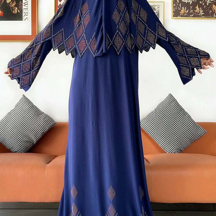 Two Piece Set Hijab Prayer Clothes Muslim Abaya Set Women Prayer Garment Dress Hijab Long Khimar Long Dress Sets Islamic Ramadan