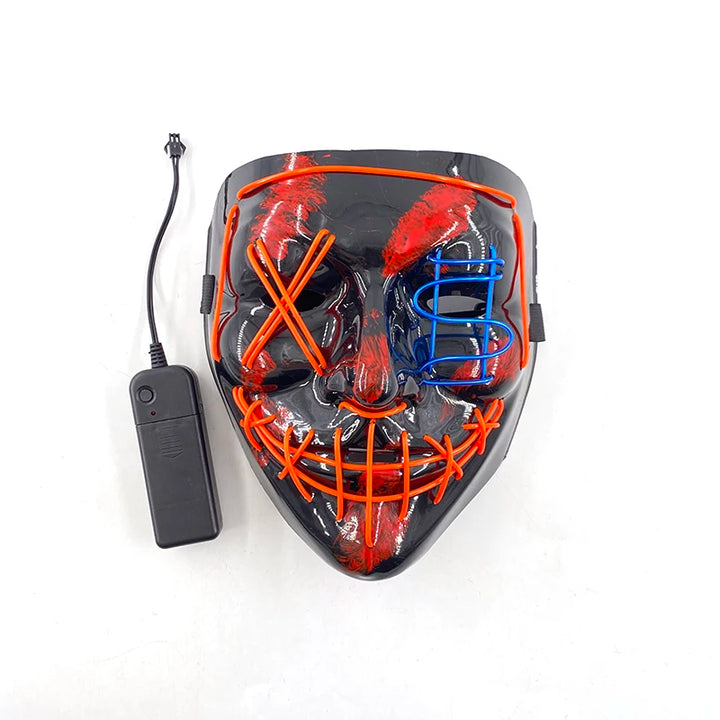 Halloween Carnival Party Costume Decoration Luminous LED Mask Halloween Mask LED Maske Light Up Party Masks for Glow Party