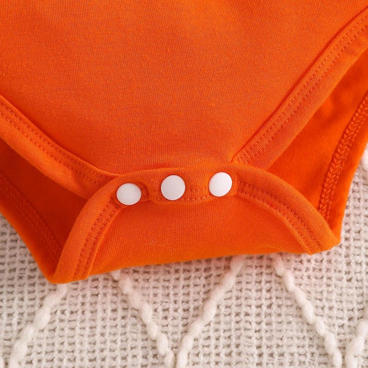 Baby Girls Halloween Clothing Set Cute Ghost Pumpkin Face Applique Suspender Dress with Rompers Carnival Party Cosplay Costume