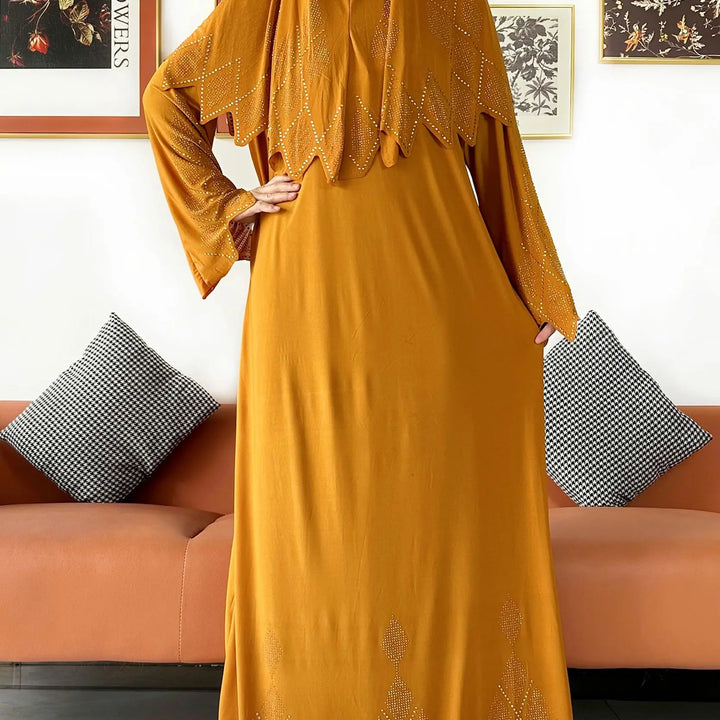 Two Piece Set Hijab Prayer Clothes Muslim Abaya Set Women Prayer Garment Dress Hijab Long Khimar Long Dress Sets Islamic Ramadan