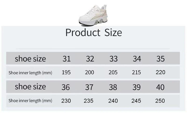 Kids Roller Skate Shoes Fashion Casual Sports Children 4-Wheels Sneakers for Boys and Girls Gift Nice Footwear