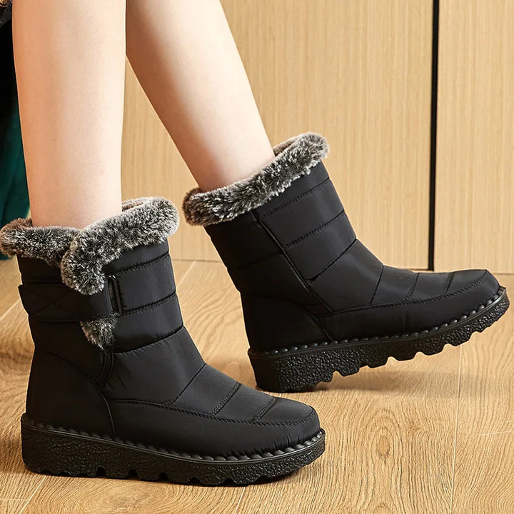 Women's Boots Trend Winter Shoes For Woman Winter Boots Ankle Low Heels Botas Mujer Waterproof Snow Boots With Fur Shoes