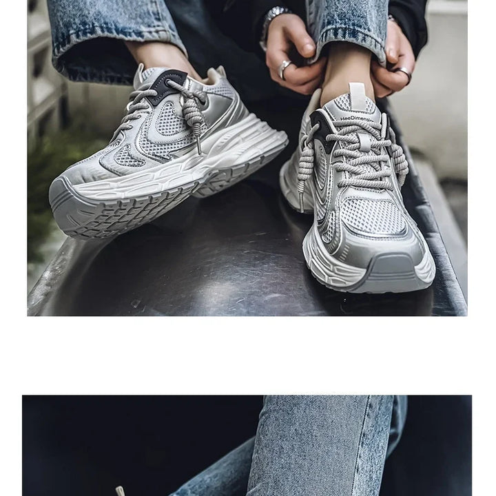 Shoes for Men 2025 New Trendy Fashion Versatile Breathable Thick Bottom Comfortable Sports and Leisure Low Top Sneakers Men