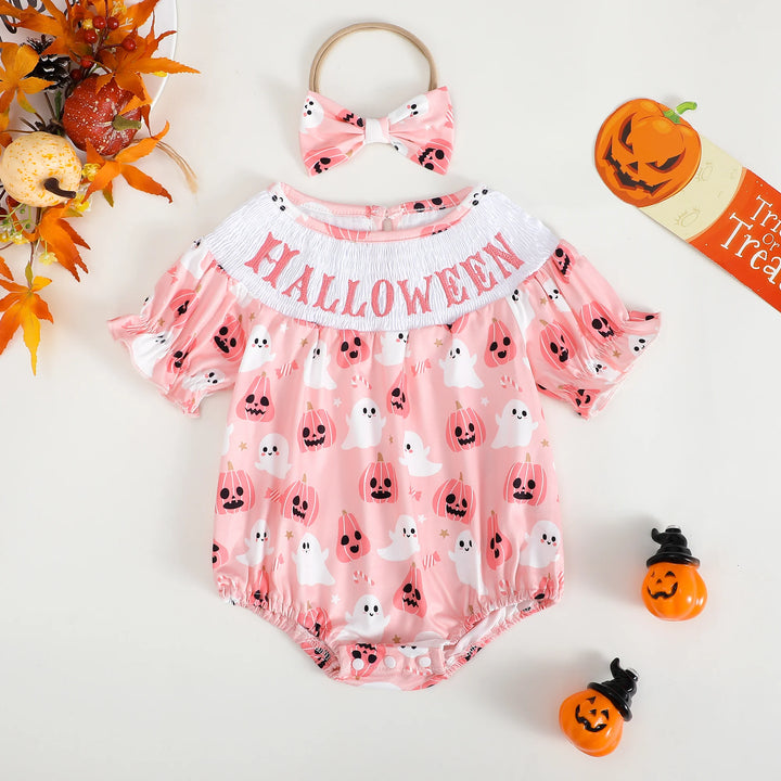 Cute Infant Short Sleeve Triangle Halloween Romper Baby Harie for Toddlers Comfortable And Stylish Baby Clothes