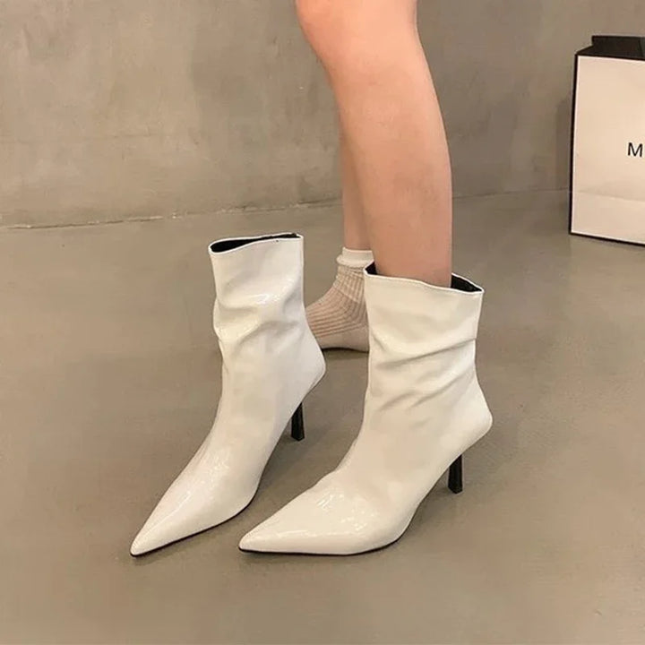 New Women High Heels Ankle Boots Sexy Pointed Toe Shoes 2024 Winter Fashion Chelsea Boots Women Shoes Pumps Casual Mujer Botas