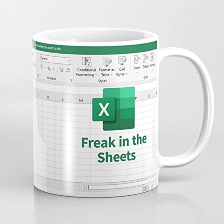 Tumbler Freak In The Sheets Excel Spreadsheet Mug Funny Gifts for Women Men Accountant Mug, Birthday Cup 11 Oz