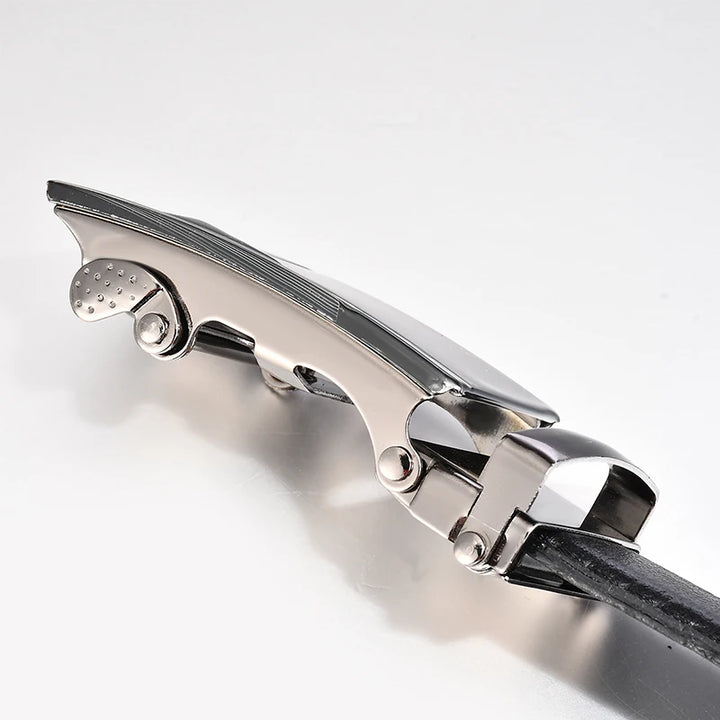 Men Belts Automatic Buckle Belt PU Leather High Quality For Men Leather Strap Casual For Jeans
