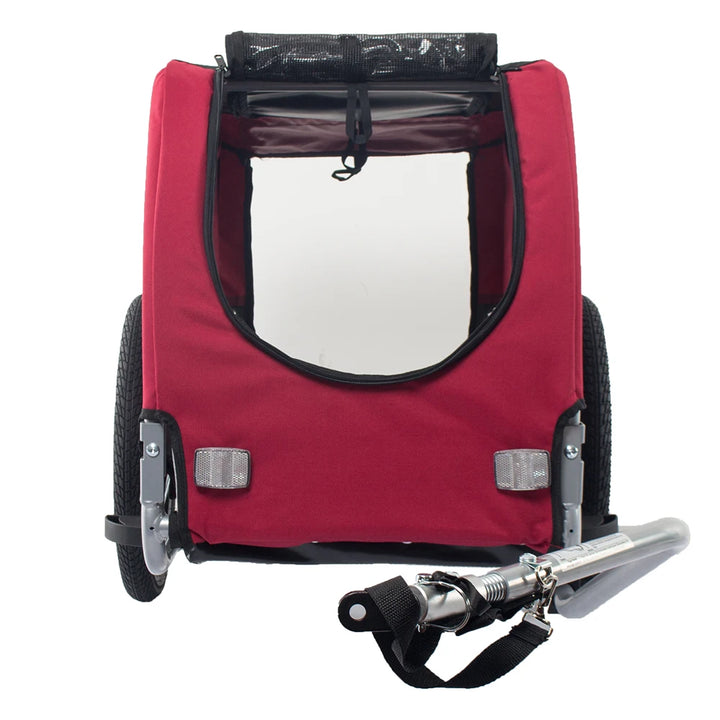 Pet Bicycle Trailer, Steel Pipe Material Waterproof Fabric, Safety Reflective Strip Design Suitable for Traveling with Pets