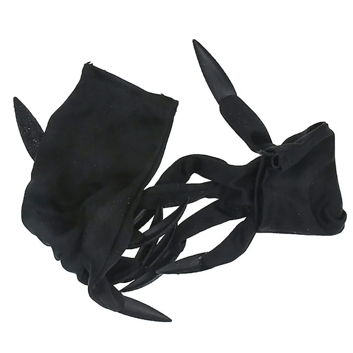 Halloween Gloves Makeup Black Nail Ghost Claw Dress Up Short Gloves Fashion Cosplay Halloween Performance Gloves Accessories