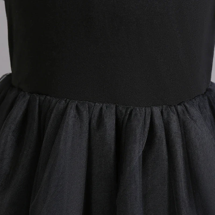 Halloween Carnival Girls Costume Cute Doll Collar Kids Black Gothic Dress Girls Prom Gown Party Wednesday Addams Cosplay Outfits