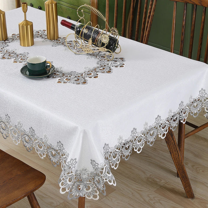 Elegance for Every Occasion
This white floral lace embroidered tablecloth adds a touch of sophistication to any setting. Waterproof, versatile, and perfect for dining tables, weddings, or home décor. ✨🍽️