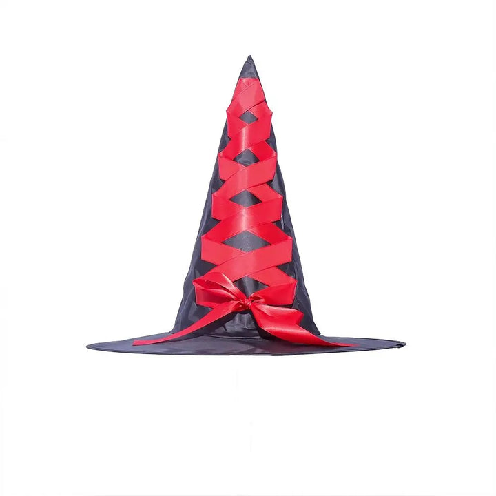 3D Halloween Witch Hat DIY Eye-catching Halloween Broom Ornaments Cartoon Witch Dress Up Ornaments Decor Accessories