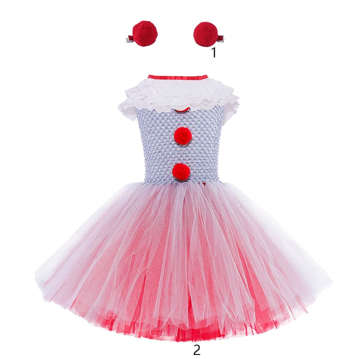 2-12Y Halloween Costumes Girl Tutu Carnival Party Cosplay Dresses Costume Party Dress Up Clothes Children's Holiday Gifts