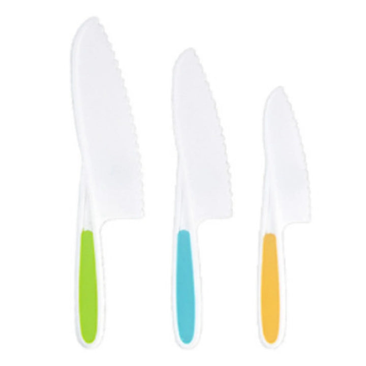 Plastic Kitchen Tools for Kids Cutting Board Knife Set Children Safety Cooking Tools for Picnics Camping Use