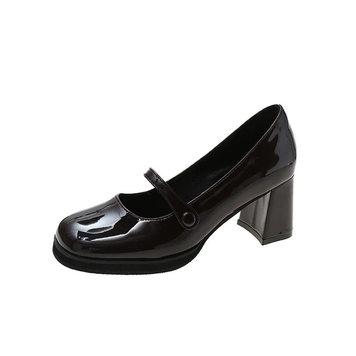 Women's Dresses Leather Shoes New Spring Autumn Women's Loafers Fashion Catwalk Versatile Mary Jane Shoes Ladies High Heel Shoes