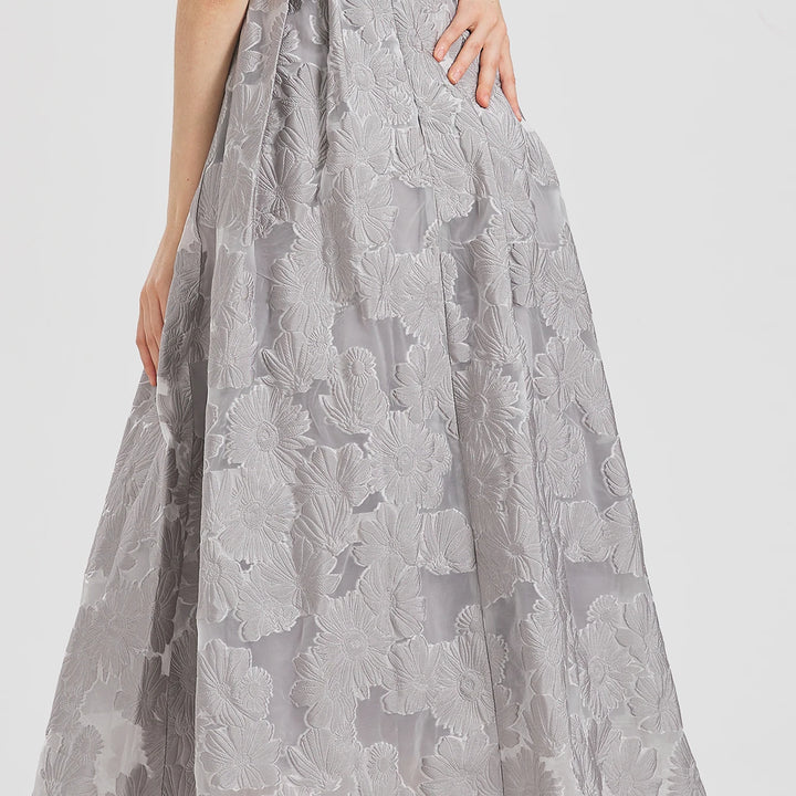 Women New Fashion Organza Flower Embroidery Elegant Long Dress Sleeveless perfect dress for Prom