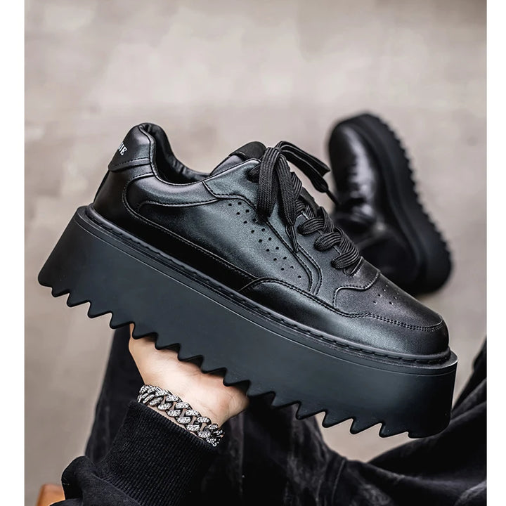 Small White Shoes, Men's New Increase Platform Shoes 2025 Spring Retro Trend Platform Shoes