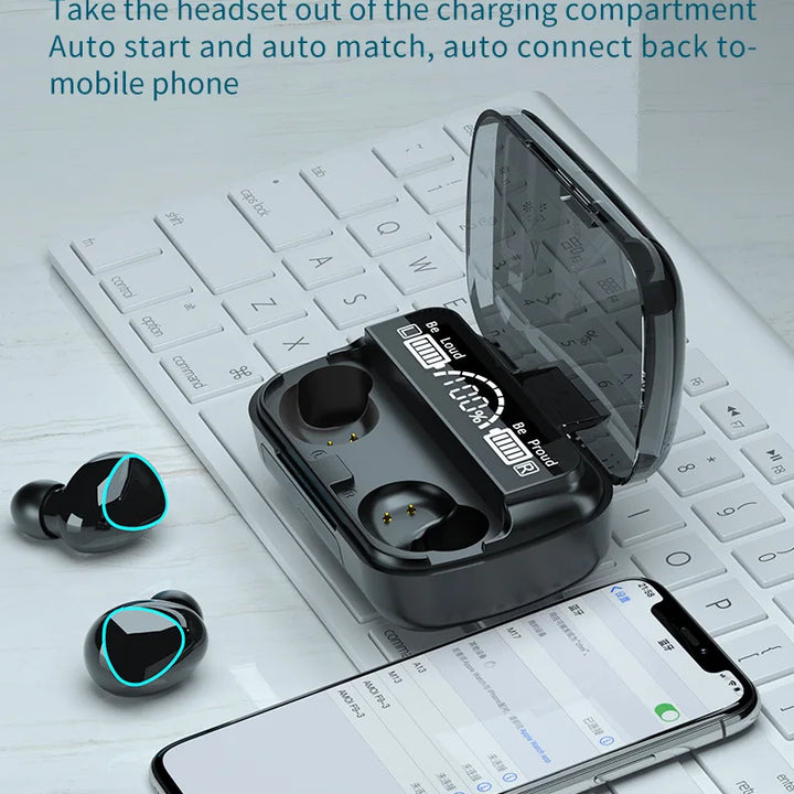 New Arrival M10 Earphone Wireless Headset High Quality Perfect Sound Earbuds Sports Game Music BT Headphone with Power Bank