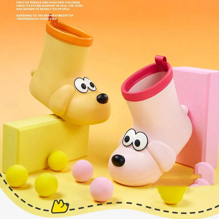 Children's Rain Boots Anti Slip Waterproof Children's Rain Shoes Kids' Baby Boy Girls' Water Shoes Middle Tube