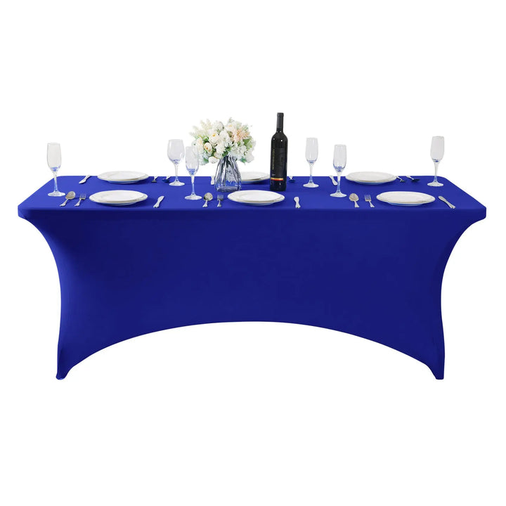 1Pc Spandex Table Cover for 6FT/4FT Table Universal Fitted Stretch Tablecloth for Party, Banquet, Wedding and Events