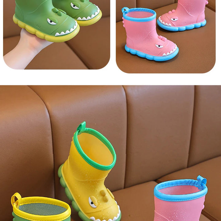 Rain Boots Kids Boy Waterproof Light and Handy Toddler Water Shoes for Girls Children Rain Boots