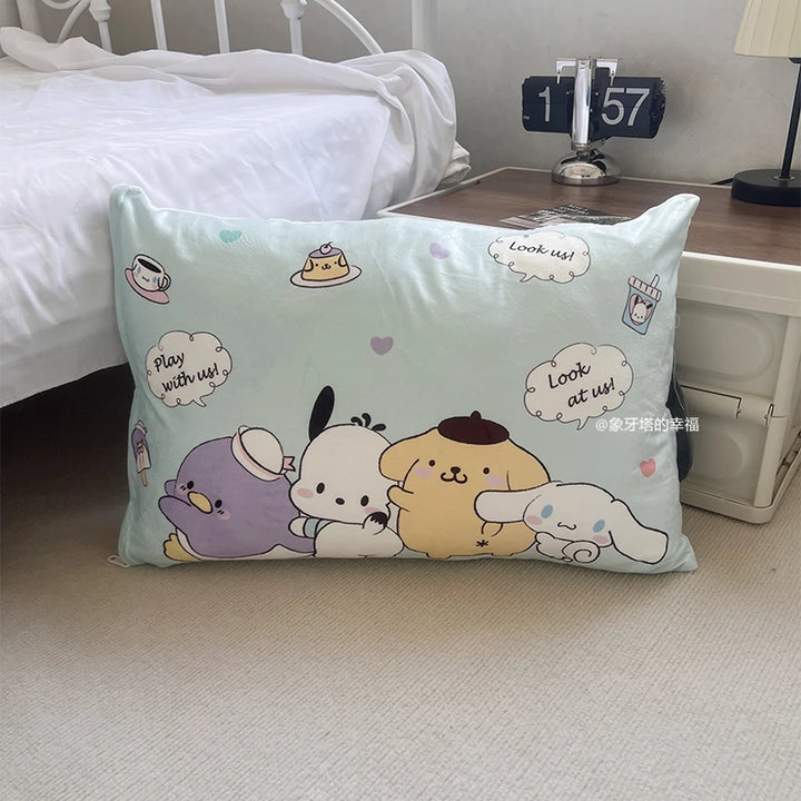 Sanrio Pochacco Pillowcase 🐾
Kawaii up your space with this adorable Japanese-style pillow cover! Perfect for beds, sofas, or gifts. Soft, stylish, and oh-so-cute — just the pillowcase, no insert.