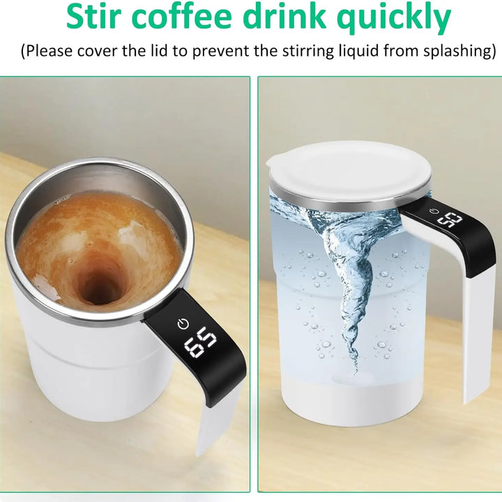 Automatic Self Stirring Magnetic Mug Coffee Self Mixing Mug USB Rechargeable Smart Thermal Cups with LCD Screen Food Safe Mug