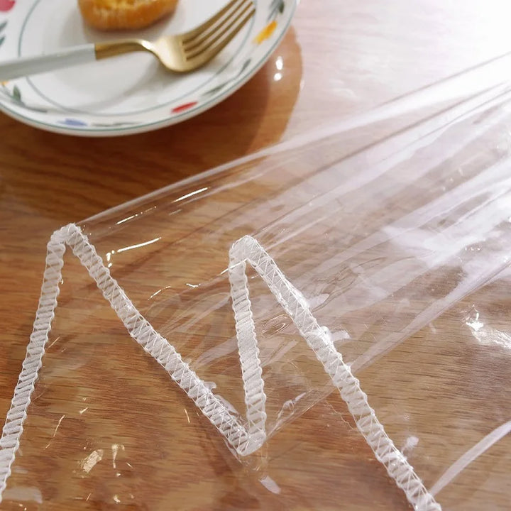 Desktop PVC Transparent Tablecloth Waterproof And Oil Proof Table Cloth Square Rectangular Coffee Table Table Cloth 1.4 2.2 3M