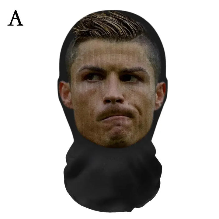 Halloween Cosplay Headwear Fashion Hip Hop Hood Hat Headgear 3D Full Face Mask Elastic Mesh Celebrity Face Mask for Party