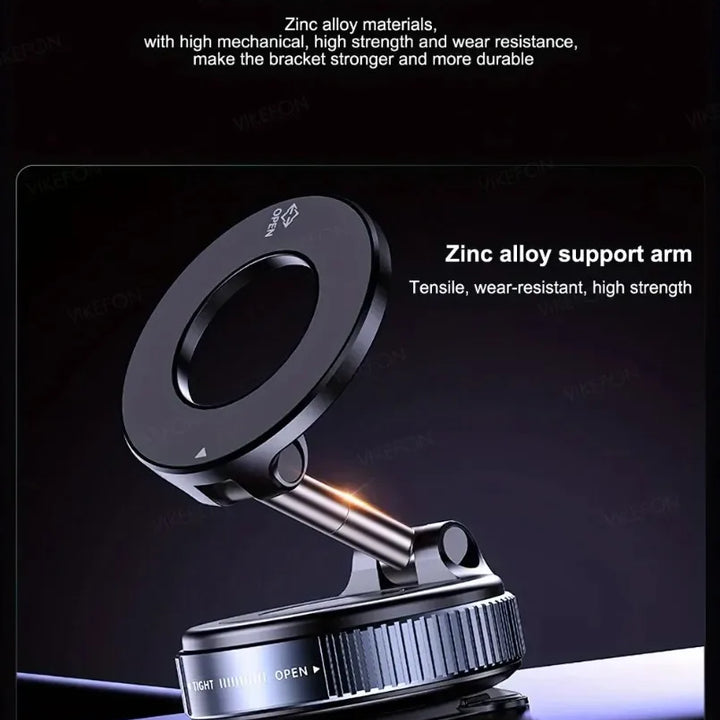 Magnetic Car Phone Holder 360° Rotation Folding With Vacuum Suction Cup For iPhone 12-16 Series Car/Gym/Driving Phone Holder