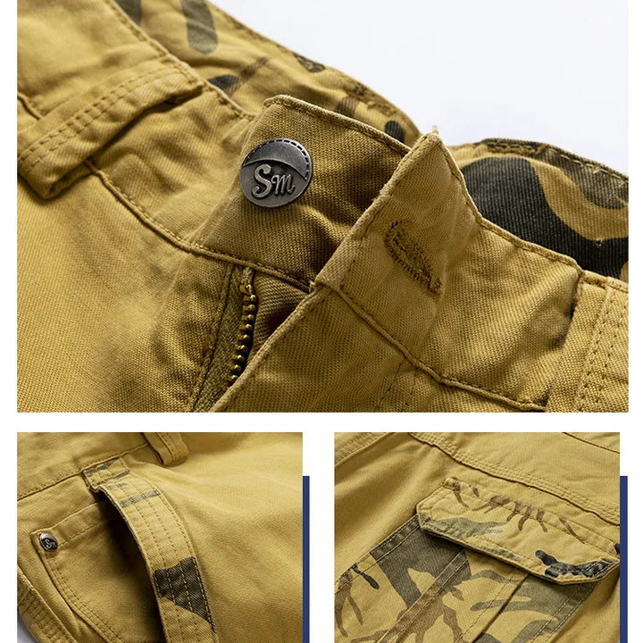 Summer Fashion Tooling Shorts for Men Casual Loose Cargo Shorts Outdoor Sport Pants Men Versatile Straight Cotton Short Trousers