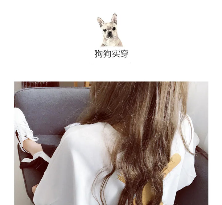 Pet Clothes  Dog Clothes Parent-child Wear Spring and Autumn Korean Version Printing Pure Cotton Two Colors Seven Sizes