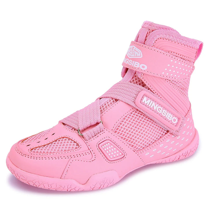 High-top  Boxing Shoes Designed For Children wrestling Shoes Breathable and Comfortable Children's Fight Boots30-38