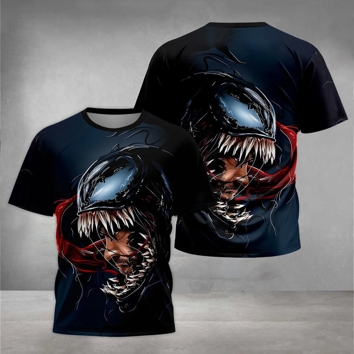 Marvels Venom Print Baby Clothing 5 to 14 Years Male Outdoor Clothes for Children Boy Girl Child T-Shirt Top Shirts