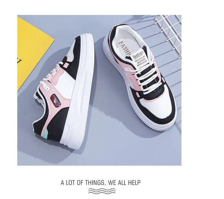 2023Women Sneakers PU Leather Women's Shoes White Platform Casual Sneaker Spring Summer Female Board Shoes Flats Ladies Trainers