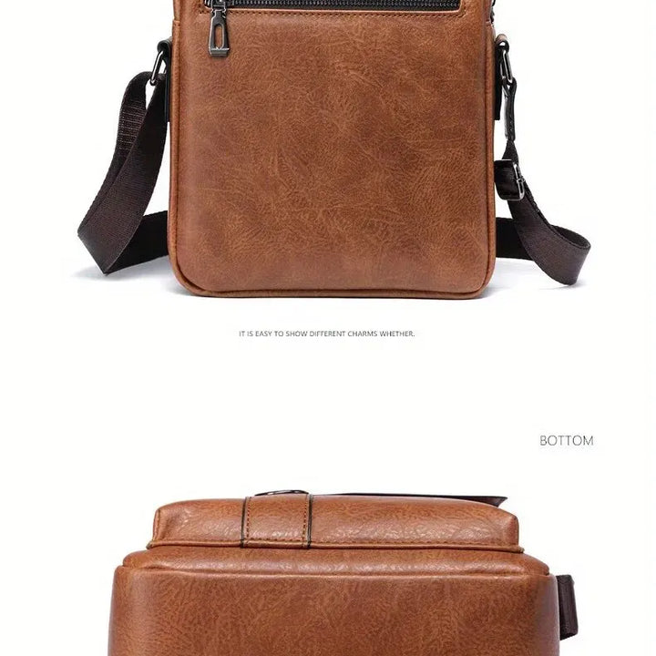 Brand Men Shoulder Bag for 9.7" iPad Men PU Leather Flaps Men's Crossbody Bags Business Flap Male Solid Messenger Bag Travel Bag
