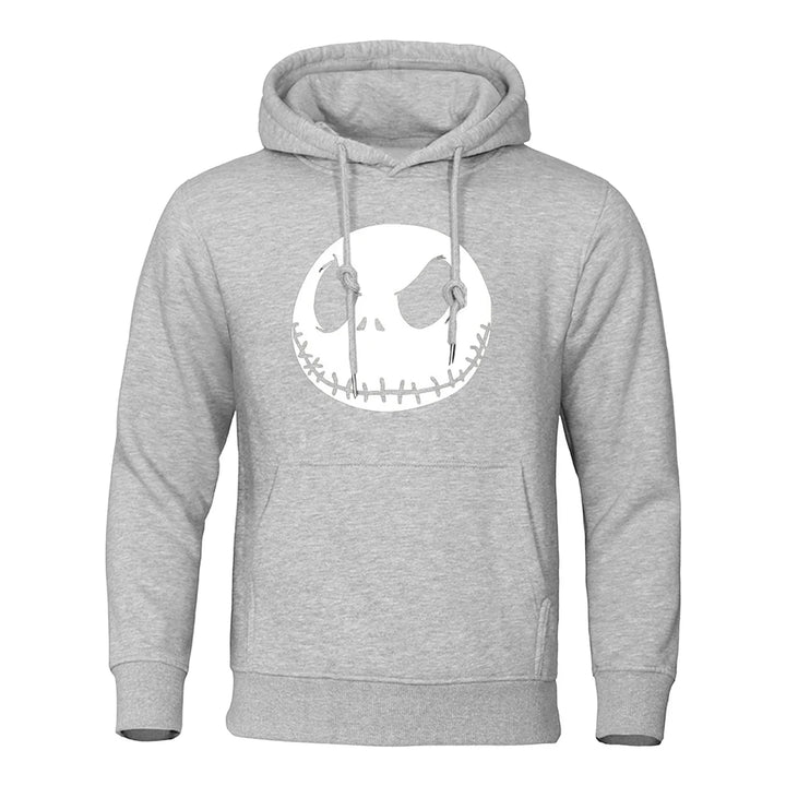 Halloween Cute Big Mouth Head Printing Hoodie Men Oversize Loose Hoody Fashion Casual Streetwear Pullover Fleece Sweatshirt Man