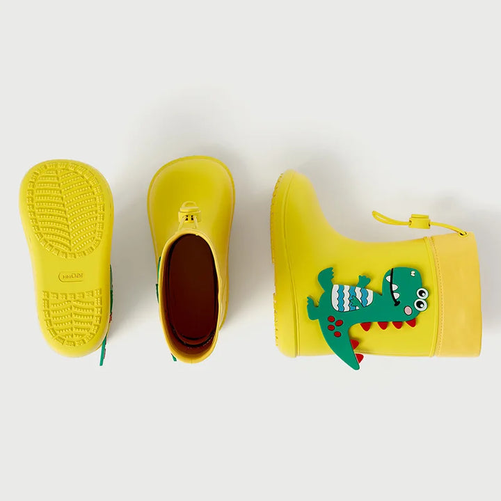 Kids Girl Boy Rain Boots Waterproof Toddler Rainboots Children's Shoes Rubber Boots Kids Baby Cartoon Dinosaur Water Shoes Boots