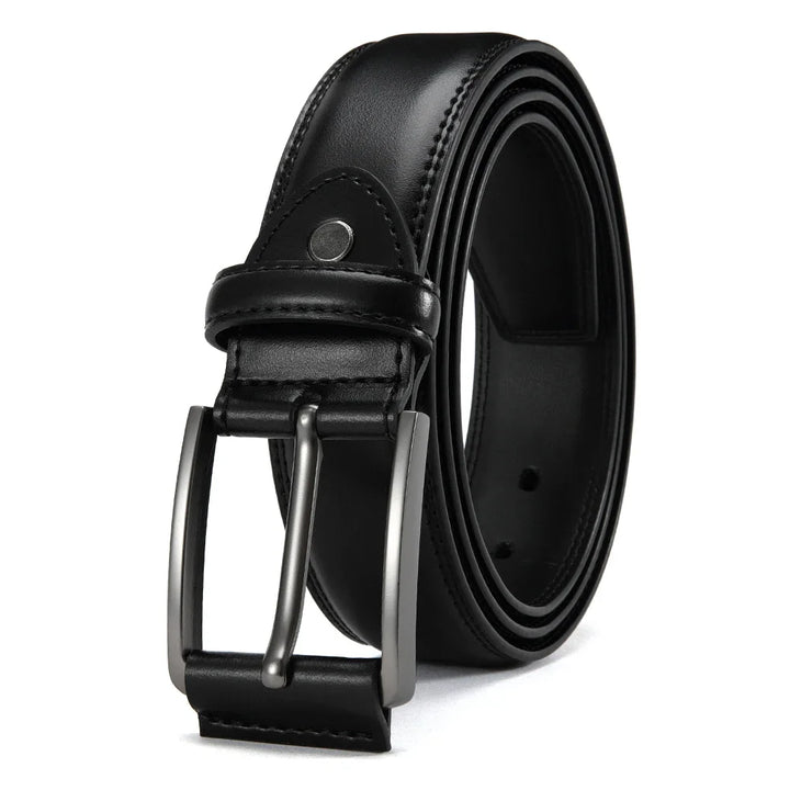 Men Belts High Quality Genuine Leather LONG Large Pin Buckle Metal Automatic Buckle Male Belts Strap Male