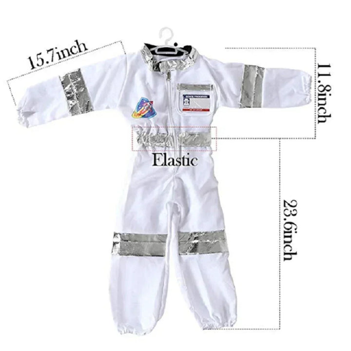 Halloween Kids Astronaut Cosplay Costumes Children Jumpsuit Rocket Space Suit Professional Clothes Pilot Christmas Fancy Suit