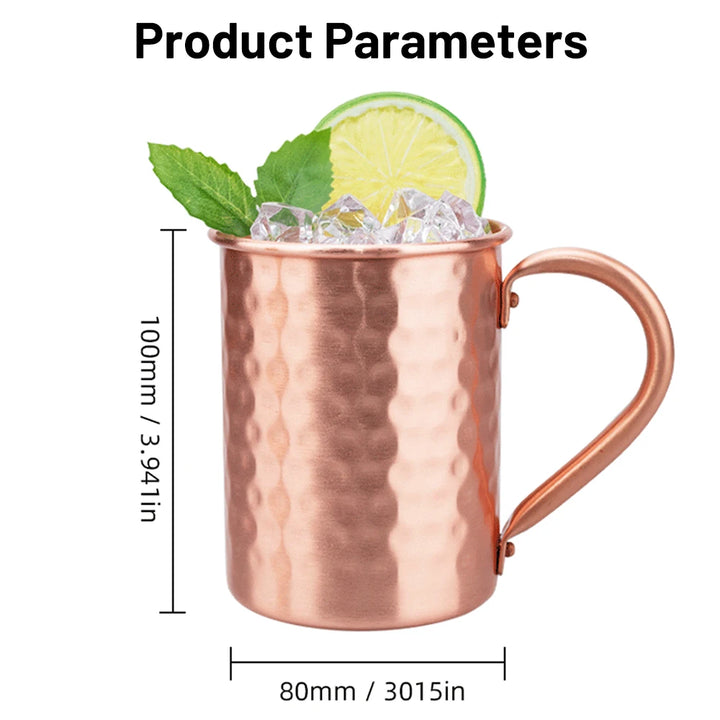 1pc 450ml Copper Moscow Mule Mug Durable Stainless steel Beer Mugs Coffee Mug Milk Cup  Bar Cup Drinkware 2025 New