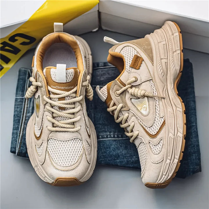 Shoes for Men 2025 New Trendy Fashion Versatile Breathable Thick Bottom Comfortable Sports and Leisure Low Top Sneakers Men