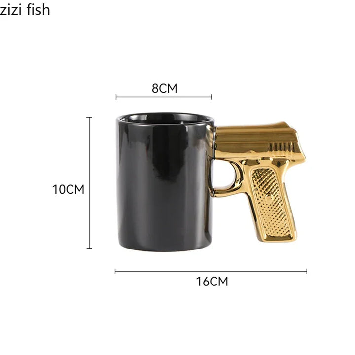 Creative Pistol Ceramic Mug Water Cup Coffee Mugs Milk Tea Cups Afternoon Tea Cup Milk Mugs Couple Breakfast Cups Tea Mugs