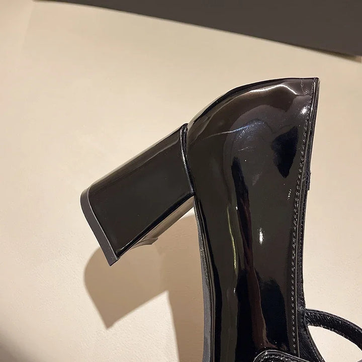 Women's Dresses Leather Shoes New Spring Autumn Women's Loafers Fashion Catwalk Versatile Mary Jane Shoes Ladies High Heel Shoes