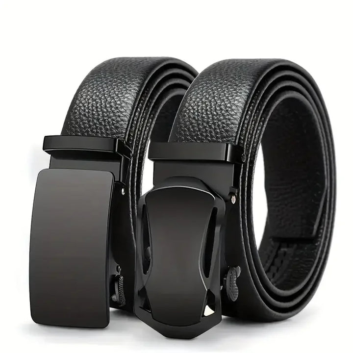 Men Belts Automatic Buckle Belt PU Leather High Quality For Men Leather Strap Casual For Jeans