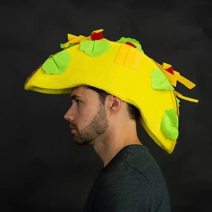 New Year Halloween French Fries Hat Cloth Personalized Taco Hair Hoop Yellow Head Accessories Creative Pizza Hat Headwear